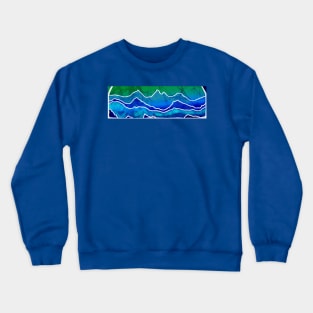 Blue Mountain Batik Hippie Style Crewneck Sweatshirt